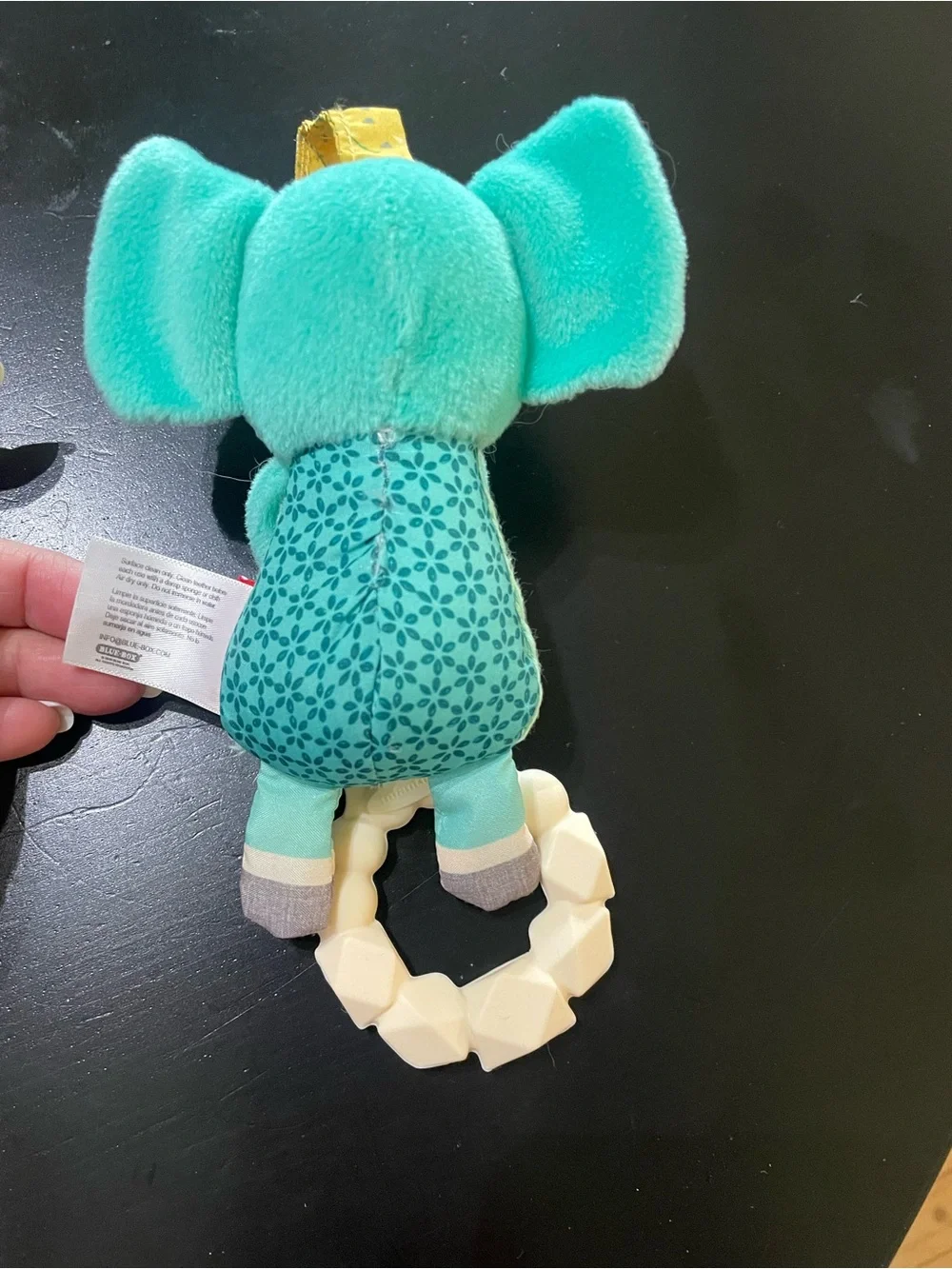 Infantino Baby Plush Elephant Teething Ring chime sounds soothing lovey infant